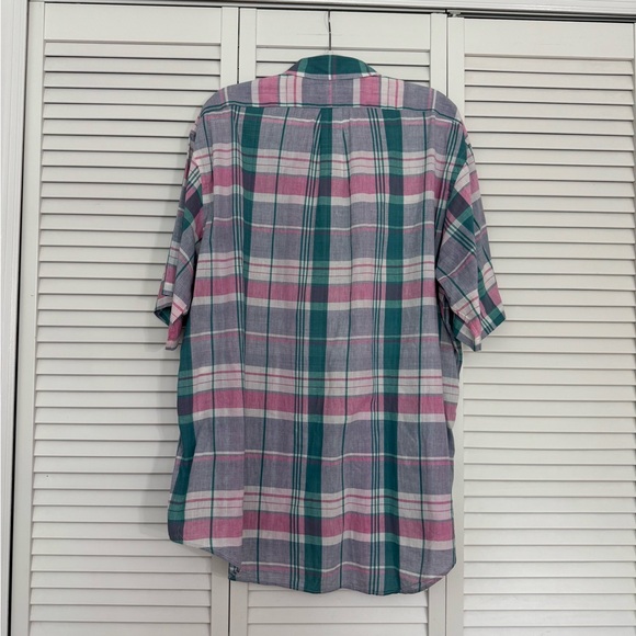 Ralph Lauren Men's Casual Plaid Shirt - Green and Pink 100% Cotton Sz XL Preppy - Picture 6 of 6